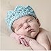 New Handmade Newborn Baby Girl Boy Crochet Knit Crown Hat Photography Prop (blue)