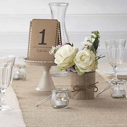 WINOMO Hessische Jute Handwerk Multifunktionsleisten-3M für Hochzeit-Dekor - 4