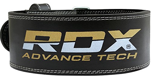 RDX Leather Gym Weight Lifting Belt Nubuck Powerlifting Training Back Support Fitness Bodybuilding - L