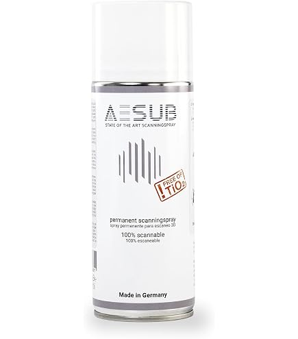 AESUB blue 3D Scanningspray für 3D-Scanner – 100 ml Professionelles Scanspray, selbstverflüchtigend & pigmentfrei, dünne Schichtdicke (8-15 µm), Made in Germany