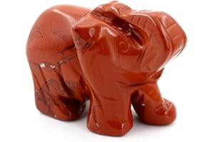 Ouubuuy Elefanten Statue,Elephant Gemstone Heilstein Figuren,Kristall Elefant Stein,Edelstein Elefant Figur Crystals for Healing