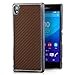 Produktbild Saxonia® Sony Xperia Z3+ Hülle Case Schutzhülle Cover Slim Design in Carbon-Optik Braun