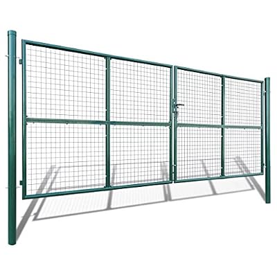 vidaXL Portail à mailles Barrière de jardin Clôture 415 x 200 cm / 400 x 150 cm