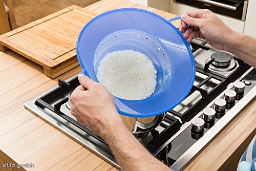 Das Kochwunder – Überkochschutz, Sieb, Dünsteinsatz, Untersetzer, Spritzschutz u.v.m. – grün – NEW GENERATION, Modell 2016 – inkl. innovativer WC- und Geschirrspültabs - 5