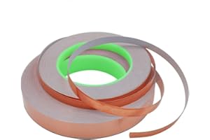 Senven Bande blindage double face en feuille cuivre avancée - Double surface conductrice - (50m ×20mm) × 1 - Blindage EMI et RF, circuit papier, maintenance électrique, soudage, process - 1pcs