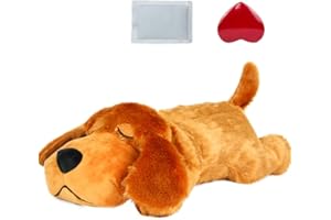 vocheer Welpen-Herzschlag-Spielzeug, Hunde-Angstlinderung, Beruhigungshilfe, Welpenherzschlag, Stofftier, Verhaltenstraining, Schlafhilfe, Komfort-Schnuller, Plüschtier für Welpen, Hunde, Katzen