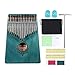 Produktbild Exquisit 17-key Bambus Kalimba Daumen Klavier Mbira Sanza Mit Tragetasche Musikbuch Aufkleber Stimmhammer Musical Geschenk (Color : Blau)