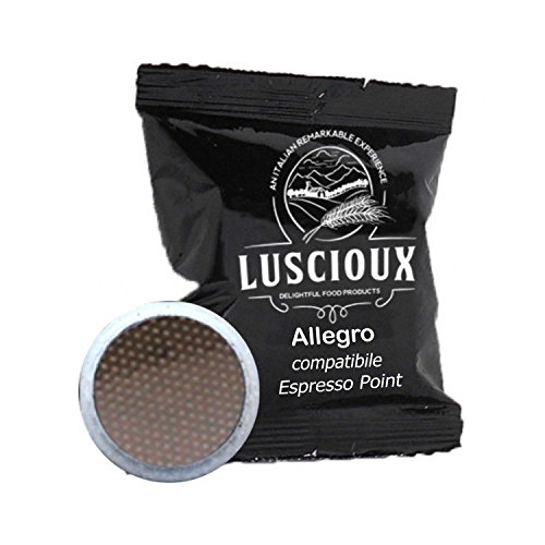 Luscioux Alegre cápsulas compatibles Lavazza Espresso Point (FAP) |Aroma intenso. Envase de 100 cápsulas