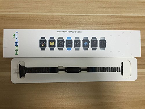 EloBeth Ersatzarmband für Apple Watch Armband, Edelstahl mit Metallschließe 42mm - 5