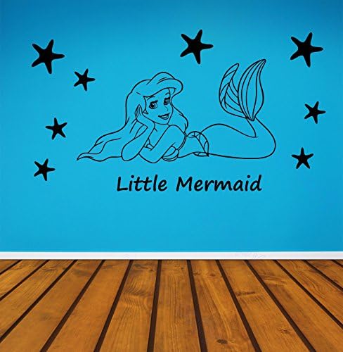 personalised little mermaid wall decal sticker