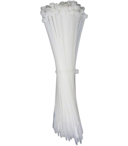 Fascette Plastica 100 Pezzi - Stringicavi Nylon 3.5x200mm Per Elettricisti, Bianco