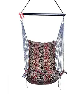 Kkriya Home Decor Cotton Hanging Swing for Home,Adult,Kids, balocny .(Single Seater,Completely Washable)