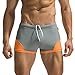 Produktbild Ba Zha Hei Männer Freizeit kurze Hose Strandshorts Badehose Herren Bademode Basic Long Beach Surfen Spleißen Schwimmen Boxer Trunks Boardshorts Schwimmhose Freizeithose Strandshorts (M, Grau)