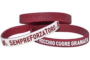 Giemme Articoli promozionali - Coppia Braccialetti Stemma Torino Toro Prodotto Ufficiale Granata Idea Regalo