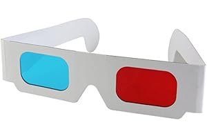 CHANNELEXPERT 3D OCCHIALI CARTA ROSSO BLU PER GUARDARE CINEMA FILM