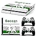 Produktbild Skins4u Playstation 4 Skin Aufkleber Skin Folie Design Sticker Set inkl. 2 Stück PS4 Controller Skins Motiv Soccer Fever