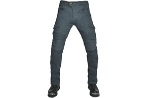 HOMDECR Pantalon De Moto à Jambe Droite pour Homme, Pantalon De Moto Tout-Terrain D'été, Version Améliorée avec Coussin De Protection Amovible, Pantalon De Moto Anti-Chute