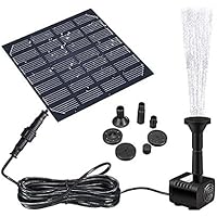 LIUMY Solar Springbrunnen, 1.2W Solar Teichpumpe mit effizient Konvertierung, Solarpumpe für Garten mit 180 l/h…