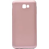 Elfia Samsung Galaxy J7 Prime ile Uyumlu Kılıfı Silikon Mat Renkli Parmak İzi Bırakmayan Yumuşak İnce Kapak Prem Rose Gold