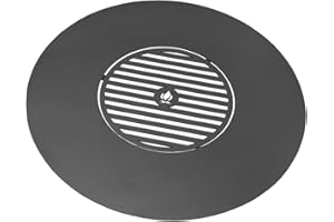 COOK KING Cookking - Plaque de cuisson pour braséro de 82 cm à 102cm de diametre avec une grille 40 à 50 cm - Ø 82 cm