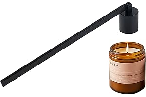 SCLLNDA Spegni Candele in Acciaio Inossidabile,Estintore per Candele con Manico Lungo,Spegni Candele in Acciaio Inossidabile,Candela Snuffer,per spegnere in Sicurezza Gli stoppini delle Candele(Nero)