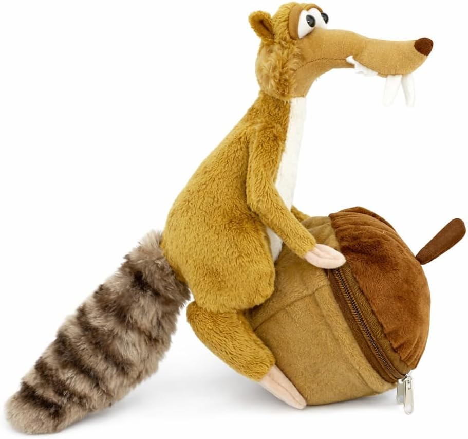 Scrat Karakter Peluş Figür, Meşe Palamudu Temalı, Polyester, 22 cm Yükseklik, Koleksiyon ve Dekoratif Kullanım