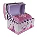 JVL Girls Princess Treasure Toy Chests Storage Boxes with Metal Clasp and Rope Handles - Set of 3