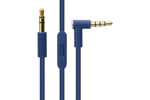 ADHIPER Aiivioll Cavo di ricambio per cavo audio con microfono e controllo in linea, compatibile con cuffie Dr Dre Solo3 Studio2 Pro Detox Mixr Pillola (blu/1,4 m)