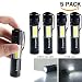 Produktbild [5er Pack ] Taschenlampe Cob LED, Enjoydeal Taschenlampen Mini Handliche 500 Lumen Super Helle CREE LED Licht, 4 Modi High / Low / COB High / Strobe für Indoor und Outdoor (Camping, Wandern, Radfahren und Notfall)