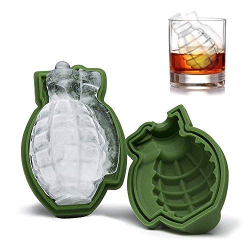 Three Co 3D Granada Forma Cubo de Hielo, Silicona Cake Mold, bandejas de Hielo Crema Mold para Gran Bar Regalos de Fiesta y de la Cocina Herramientas