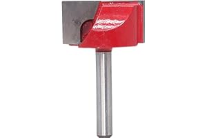 KATUR Broca de enrutador de limpieza de fondo para cepillado de superficie, Vástago de 6 mm Doble flauta Punta de carburo con punta de limpieza Fresa inferior (Vástago de 6 mm Ancho de 30 mm)