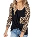 Produktbild TianWlio Frauen Langarmshirt Bluse Hoodie Pullover Langarmshirt Kapuzenpullover Sweatshirt Herbst Mode Langarm Leopard Drucken Lässig Pullover Tops Lose Bluse Shirt