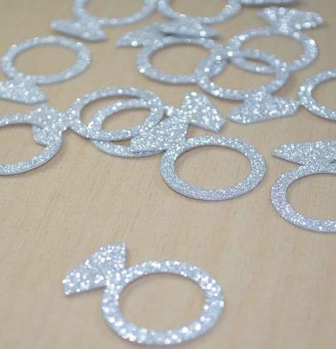 Silver Engagement Ring Confetti