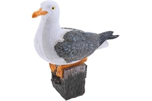 homyl Artificial Gaviota Artesanal Estatua Figura Decoración Casa Jardín resina