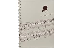 KINGPOINT Blank Sheet Music Notebook 50 Pages Music Sheet Spiral Notebook Music Writing Notebook, Piano Note Book Accessories (Music Sheet Notebook)