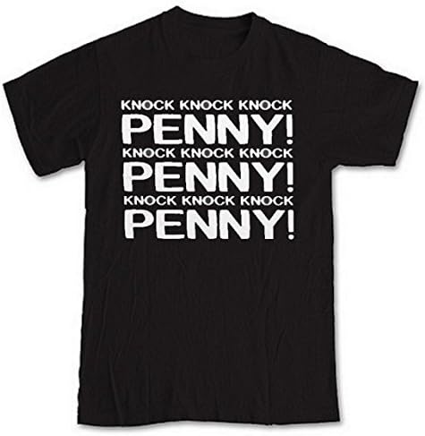 The Big Bang Theory Knock Knock Knock Penny Black Short Sleeve T-Shirt from our unique t-shirt range. An original Birthday or Christmas stocking filler gift idea for mum, dad, sister, brother or even your nan ! Sheldon (medium)