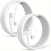 USB C to USB C Cable 1M 2Pack, 60W Cable for iPhone USB C, Fast Charging Charging Cable, Type C Cable for iPhone 17/17 Pro/17