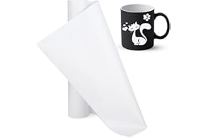 IModeur 5Ft Matte White Vinyl Roll - 30.5 x 152.5 cm PET Backing White Permanent VInyl, Self Adhesive Vinyl for Home Decoration, Birthday Party, Christmas Gifts, All Cutting Machines
