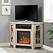 Price comparison product image WE Furniture Corner Fireplace TV Stand, High-Grade MDF, Maple, One Size