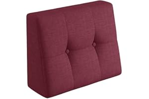 sunnypillow Coussin Dossier pour Palette Euro Canapé Intérieur/Extérieur Appui 60 x 40 x 20/10cm plusieures Tailles et Couleurs à Choisir Coussin Matelas en Mousse Rouge