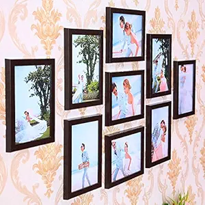 ArtzFolio Wall Photo Frame D34 Black 6x6-3pc;6x10-6pc;Set of 9 PCS