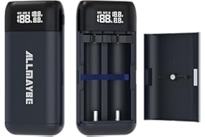 XTAR PB2S Chargeur Rapide, à USB C, pour Batteries 18650, 20700, 21700 (Non incluses), Noir