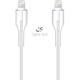 Cable Suit iPhone Lighting, Kablo Koruyucu, Konnekt&ouml;r 2&rsquo;li (Beyaz)