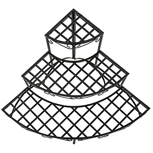 TecTake Pflanzentreppe Blumenbank 3 Stufen rund – belastbar bis 30 kg – ca. 60x60x60cm - 3