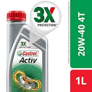 Castrol Activ 4T 20W-40 Petrol Engine Oil for Bikes (1 L)