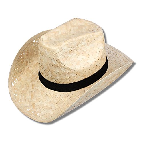 S/O Strohhut Cuba wie Cowboyhut Bast Hut Stroh Hut Hawaii Party - 3