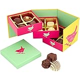 Jenny Wren Belgian Chocolates - Original Collection chocolate box 169grams: an assortment of 12 delicious milk, dark and white hand-finished Belgian truffles and Chocolates. Perfect for Birthdays and thank you presents