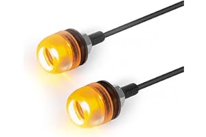 ALCHEMY PARTS Mini Clignotants à LED pour Moto | Café Racers, Scramblers, Motos Sportives, S'Adapte aux Cadre