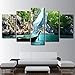 Produktbild mmwin Moderne Home Wand Kunst Home Decor Arbeit Picture5 PieceNature Canyon Lake Landschaft HD gedruckt auf Poster