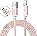 Produktbild Schnelles Aufladen Magnetisches Typ C Datenkabel Starkes verstärktes, geflochtenes Nylon Typ C USB Datenkabel / Ladekabel - [Starker Magnet] [USB-C auf USB A] [Unterstützt Schnellladung] Für Samsung Galaxy S9 & Galaxy S9 Plus - Rose Gold